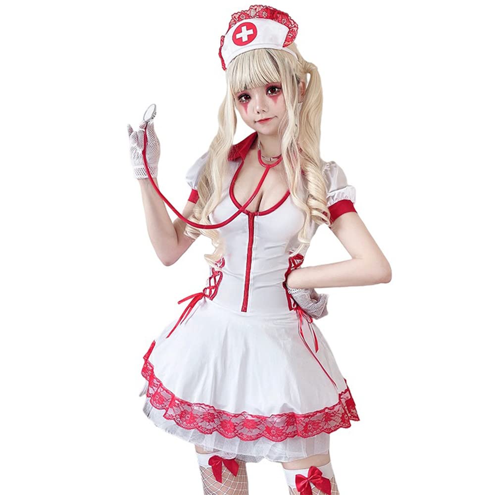 Amazon.co.jp: [UPENC] ナース コスプレ ハロウィン 仮装 胸元